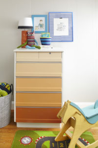 dresser detailed with a chic ombre look