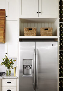 stainless steel refrigerator in a modern kitchen