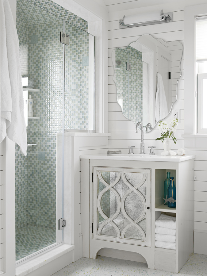 Be space-savvy in a small bathroom.