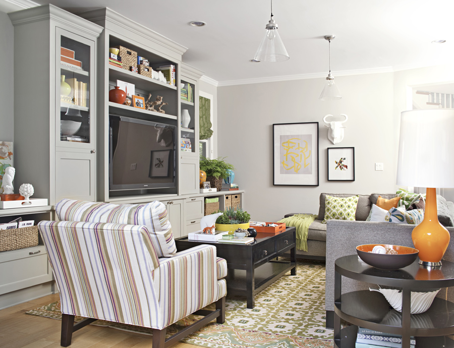 Add storage to your family room