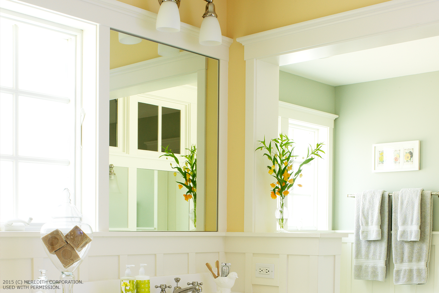 Cheery & Bright Yellow Bathroom Designs - bhgrelife.com